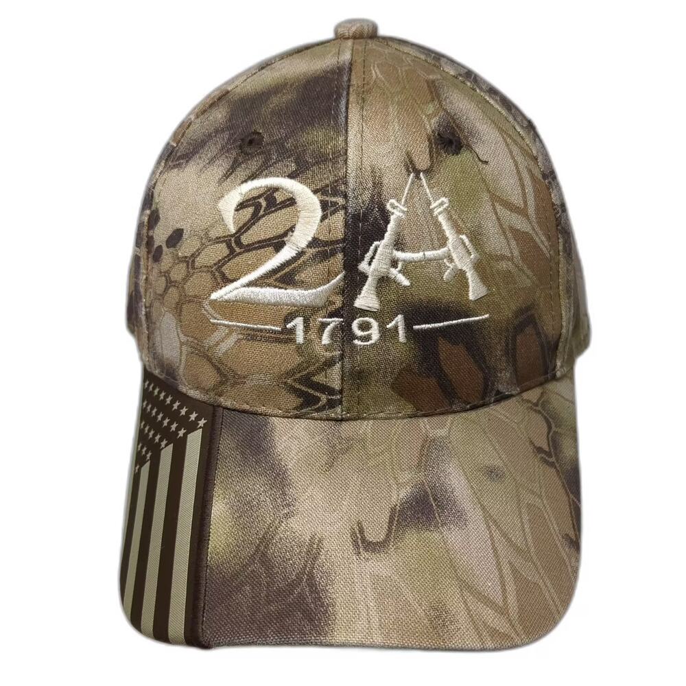 Kryptek Baseball Cap Brown Beige OS 2A 1791 Rifle Embroidery Camo Adjustable Hat